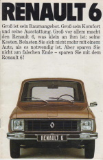 Renault 6 alter Autoprospekt