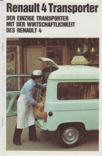 Renault 4 Transporter Autoprospekt