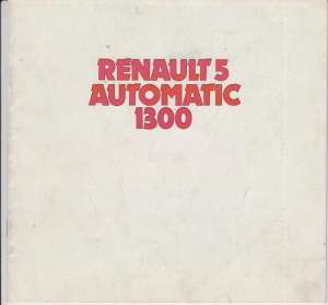 Renault 5 Automatic 1300 Prospekt
