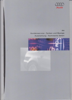 Audi A4 Farbkarte Technik 1997