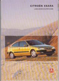 Citroen Xsara Prospekt Katalog  1998