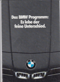 BMW PKW  Programm 1979 Autoprospekt