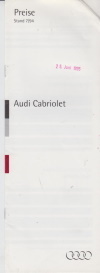 Audi Cabriolet Preisliste 1994