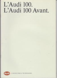 Audi 100 Autoprospekt Frankreich 1990