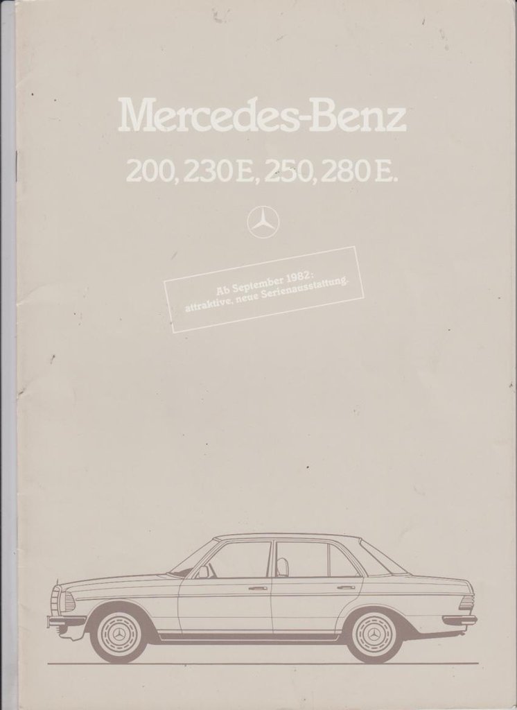 Mercedes W 123 Prospekt 1982