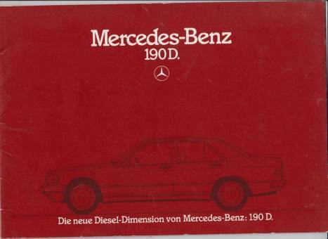 Mercedes 190 D  W201 Prospekt 1984