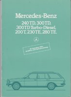 Mercedes W123 T  Prospekt 1982