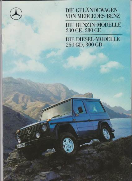 Mercedes G KLasse / Modell Prospekt 1987