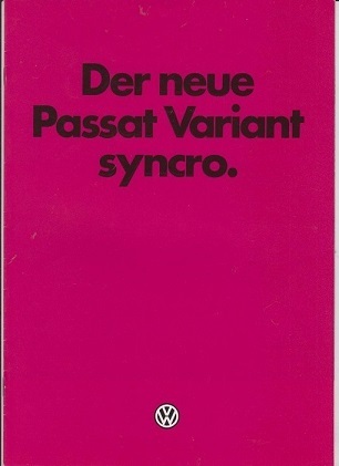 VW Passat Variant syncro 1984 Prospekt