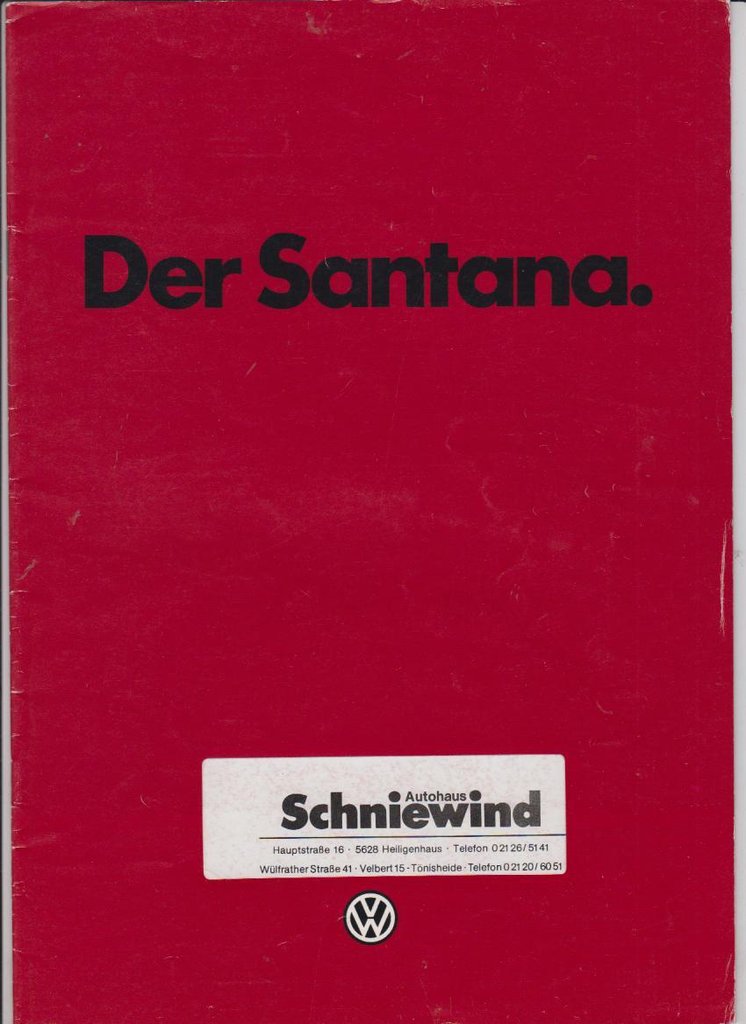 VW Santana Prospekt 1982
