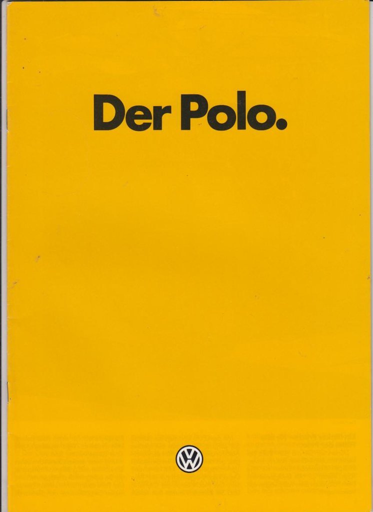VW Polo Prospekt 1984