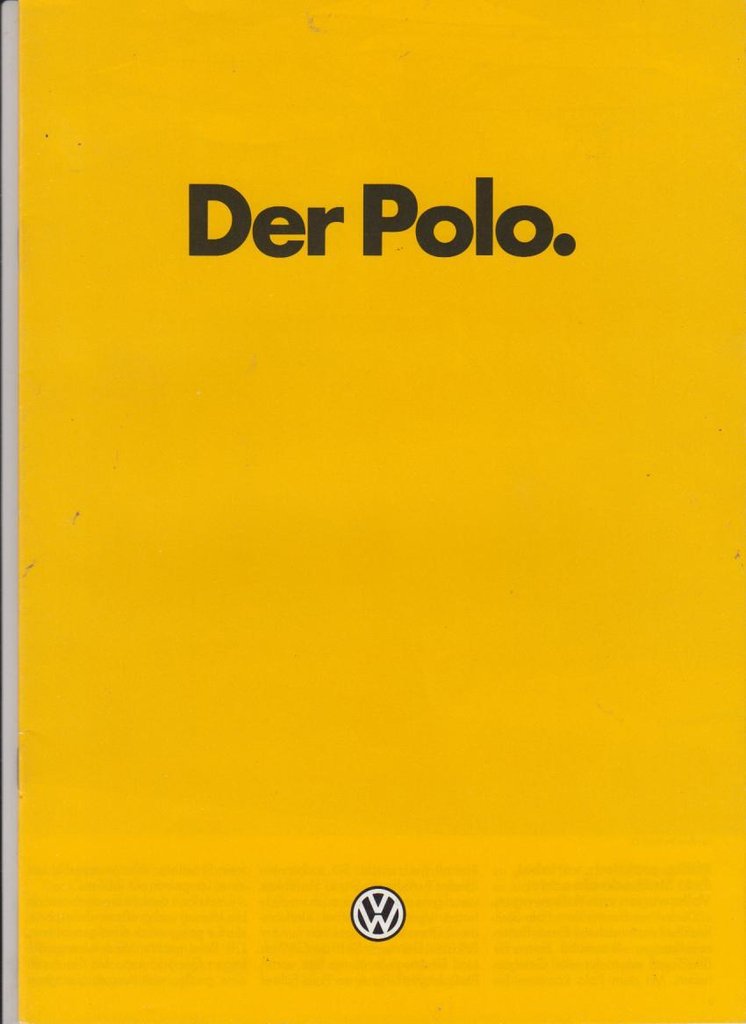 VW Polo Prospekt 1985