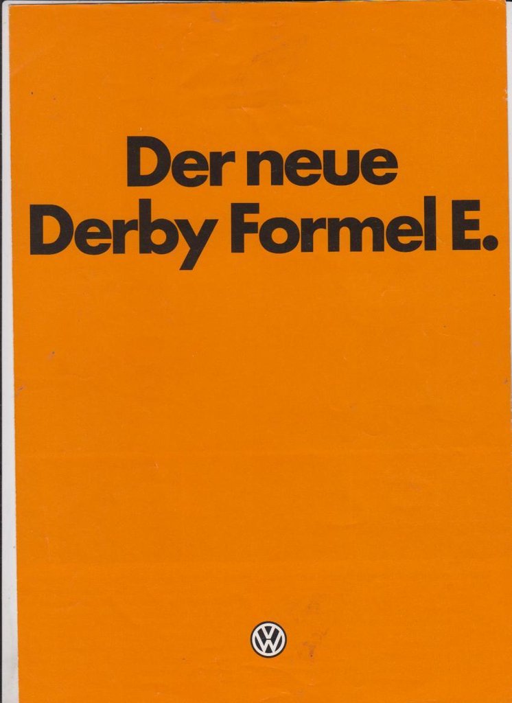 VW Derby Formel E Prospekt 1980