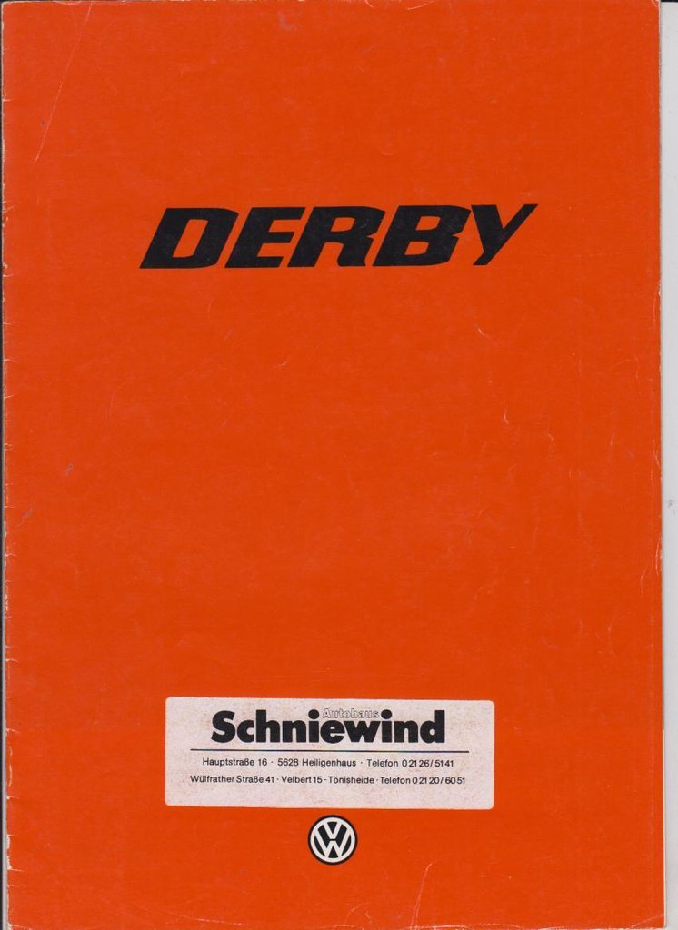 VW Derby Autoprospekt 1979