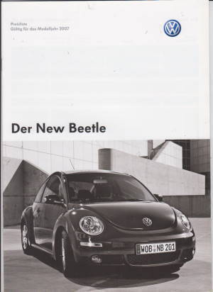 VW Beetle Preisliste 2007