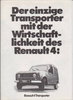 Kultig: Renault 4 Transporter Prospekt