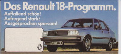 Renault 18 alter Prospekt