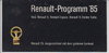 Renault Programm Prospekt 1985