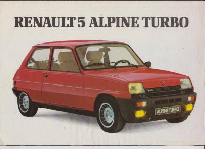 Renault 5 Alpine Turbo Prospekt