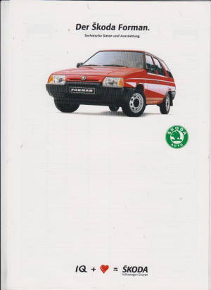 Skoda Forman original Technikprospekt 90er J.