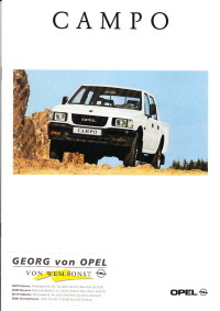 Autoprospekt Opel Campo Februar 1996