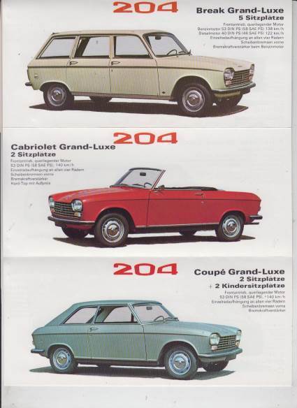 Peugeot Programm Prospekt 1969