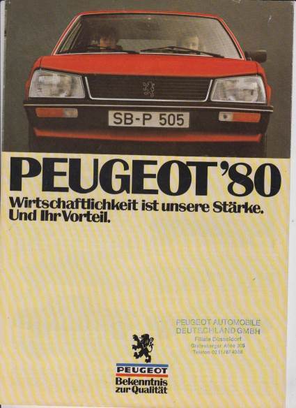 Peugeot Programm Prospekt 1980