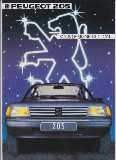Peugeot 205 Prospekt 1984 Frankreich