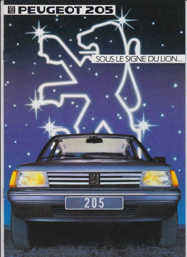 Peugeot 205 Prospekt 1984 Frankreich