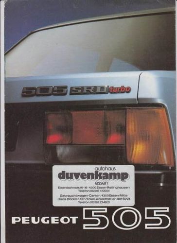 Peugeot 505 SRD Turbo  Prospekt  1981