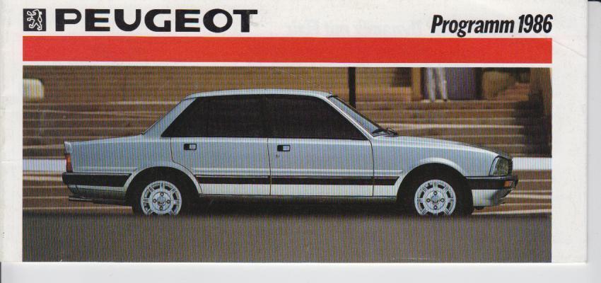 Peugeot Programm Prospekt 1986