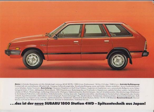 Subaru 1800   Station 4WD Prospekt