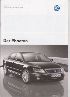 VW  Phaeton Preisliste 2007