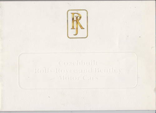 Rolls Royce Bentley Prospekt GB 80er  J.