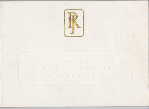 Rolls Royce Bentley Prospekt GB 80er J.