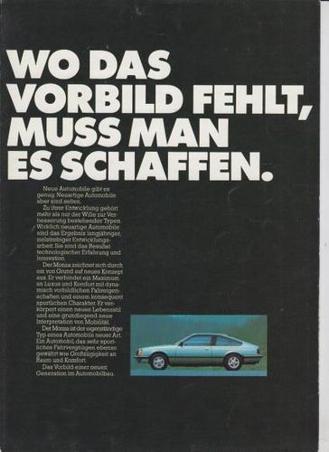 Opel Monza Autoprospekt 1978