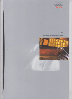 Audi A4  Prospekt  Sonderausstattungen Juli  1996
