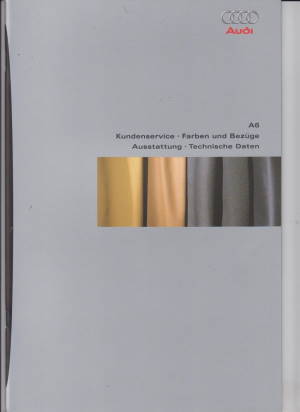 Audi A6 Prospekt Farben Technik  1998