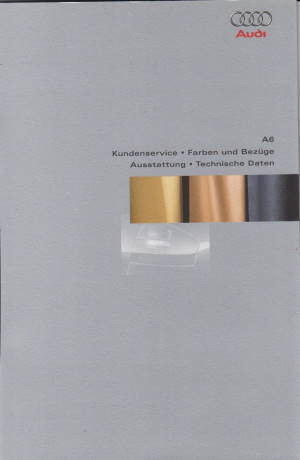 Audi A6 Prospekt  Farben Technik  1997