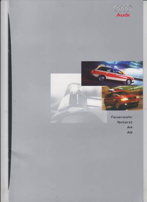 Audi A4 A6 Feuerwehr Notarzt  Prospekt 1998