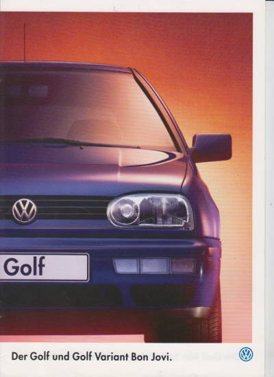 VW Golf Bon Jovi 1996 Prospekt