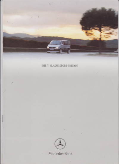 Mercedes V Klasse Sport Editon Prospekt 1998