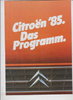 Citroen Programm Prospekt 1984