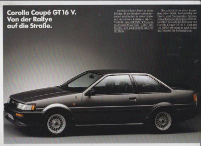 Toyota Corolla GT 16V Prospekt