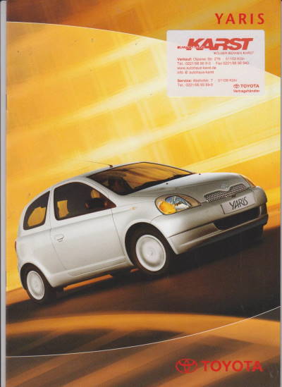 Toyota Yaris Prospekt 2001