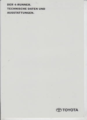 Toyota 4-Runner Technikprospekt 1992