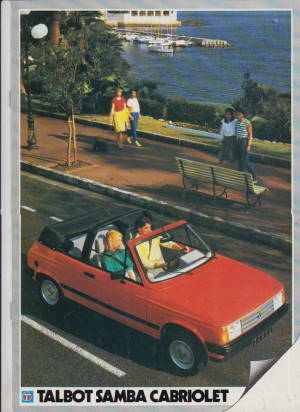 Talbot Samba Cabriolet Autoprospekt 1983 NL