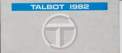 Talbot Programm Prospekt 1981