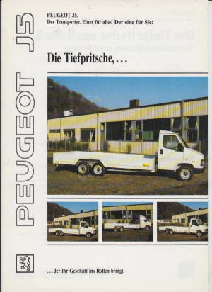 Peugeot J5 Tiefpritsche Prospekt 1992