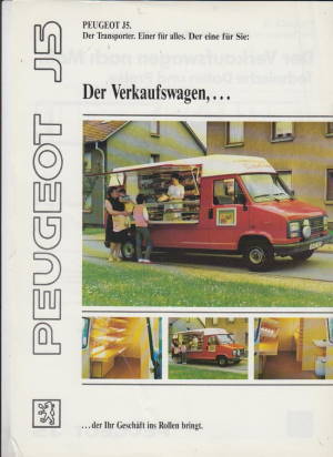Peugeot J5 Verkaufswagen Prospekt
